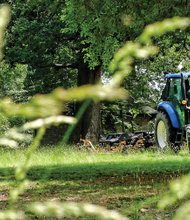High grass gets sheared Wednesday at Bryan Park in the North Side. This is one of the four parks that a team of inmates from the Richmond Justice Center will keep groomed under an agreement between City Hall and Sheriff C.T. Woody Jr. The other three parks are Byrd, Chimborazo and Forest Hill.   