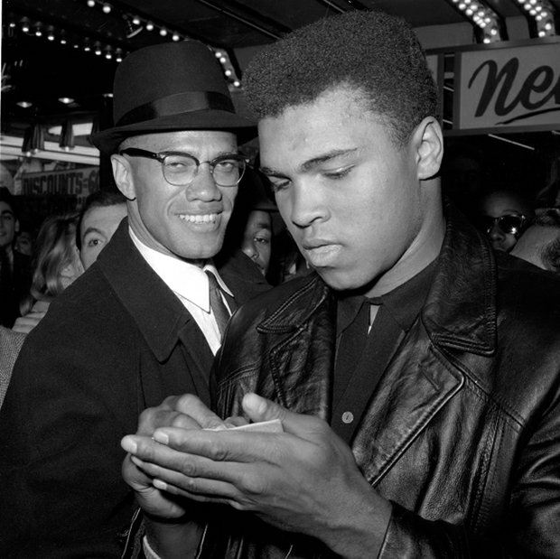 Malcolm X and newly crowned heavyweight champion Muhammad Ali are together in New York City in March 1964.   