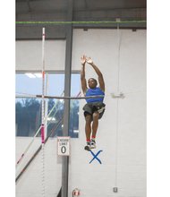 Pole vaulter Chris St. Helen practices his lift and positions at Aerial East Gymnastics in Mechanicsville. The Henrico resident won the Division 5, South Regional title last month by clearing 15-4.
