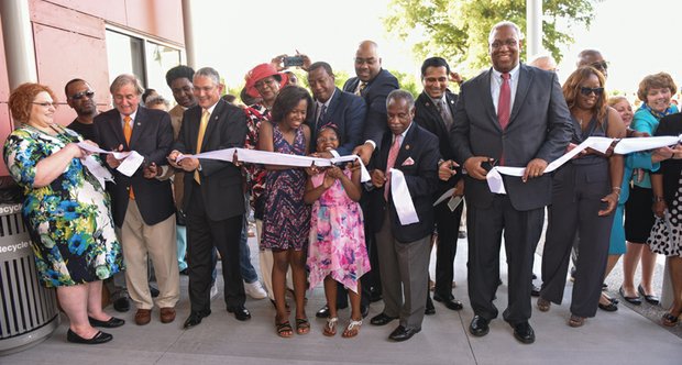 New high-tech Varina library
 // Among the elected officials at the ribbon-cutting ceremony were Tyrone E. Nelson, chairman of the Henrico County Board of Supervisors, who represents the Varina District; Henrico Supervisor Frank J. Thornton of the Fairfield District; Henrico County Manager John A. Vithoulkas; Henrico Delegate Lamont Bagby; and Henrico Sen. A. Donald McEachin. Kareemah Hamdan is the library manager.
