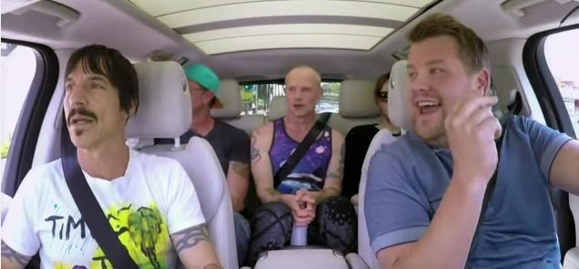 Red Hot Chili Peppers Join James Corden On The Late Late Show For Carpool Karaoke Houston