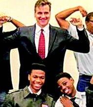 BAM participants and Program Director A.J. Watson (far right) are shown with the Director of the Social Innovation Fund, Damian Thorman, who is pictured in the middle.