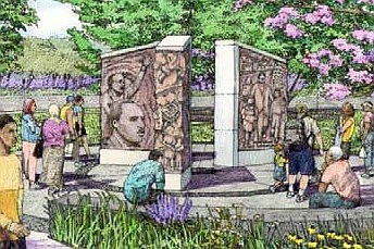 Designed by the Chicago Public Art Group with art work contributions from residents and students, Chicago’s first permanent Martin Luther King, Jr. memorial will be unveiled in the Marquette Park, Saturday, August 5, 2016. Photo Courtesy of  The Chicago Public Art Group.