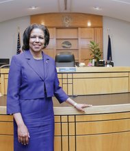 Judge Angela Edwards Roberts became the first elected African- American female judge in Virginia in 1990.