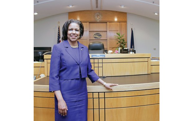 Judge Angela Edwards Roberts became the first elected African- American female judge in Virginia in 1990.