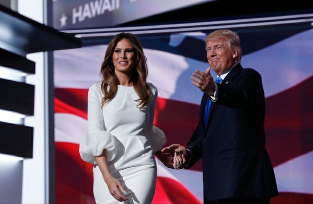 Donald J. Trump, the Republican nominee for president, introduces his wife, Melania, who addressed delegates Monday during the opening day of the Republican National Convention in Cleveland.