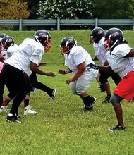 The Richmond Black Widows practice hard at St. Joseph’s Villa last week to get ready for the WFA championship game Saturday in Pittsburgh.