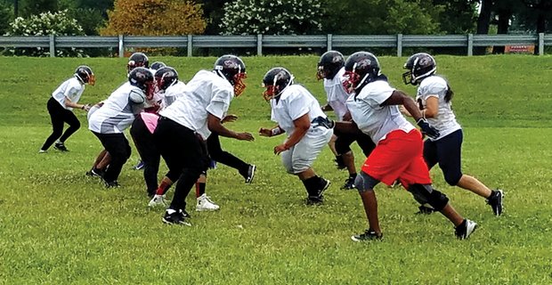 The Richmond Black Widows practice hard at St. Joseph’s Villa last week to get ready for the WFA championship game Saturday in Pittsburgh.