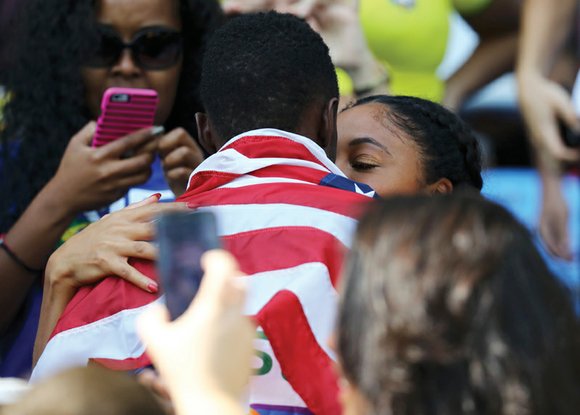 Queen Harrison of Richmond didn’t qualify for the 100-meter hurdles in the Olympics, but she’s bringing back bling from Rio ...