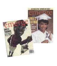 These covers reflect some of the issues Emerge magazine tackled while Mr. Curry served as editor-in-chief from 1993 to 2000. Above, the May 1996 cover features the groundbreaking story on Henrico County native Kemba Smith and the long, unfair prison sentences meted out in crack cocaine cases, even for those who were minor players.  Left, the November 1996 edition of the magazine launches an attack on U.S. Supreme Court Justice Clarence Thomas for seeking to roll back civil rights gains.   