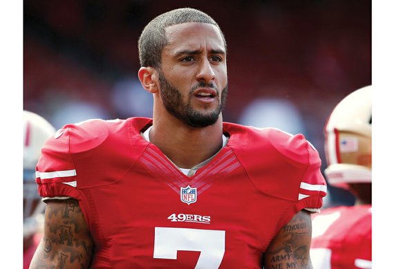 NFL Quarterback Colin Kaepernick of the San Francisco 49ers refused to stand for the national anthem before a preseason game ...