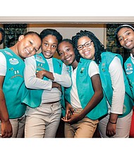 
Junior Girl Scouts from Troop 35 at Ebenezer Baptist Church receiving the Bronze Award are, from left, McKenzie Johnson, Wramsey Norris, Kameelah Hagues, Mycah McDowney, Kayden Jones and Aliciya Simmons.