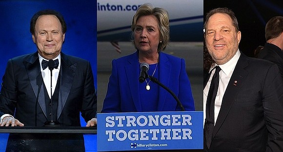 Hollywood East is gathering for a star-studded fundraiser for Hillary Clinton on Monday night.. Hollywood East is gathering for a star-studded fundraiser for Hillary Clinton on Monday night..