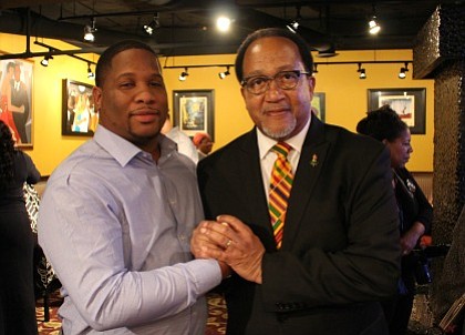 Davon Love of Leaders of a Beautiful Struggle and Dr. Benjamin Chavis