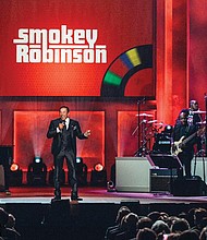 Singer-songwriter legend Smokey Robinson performs during the Nov. 16 gala in Washington during which he was honored with the 2016 Gershwin Prize for Popular Song. 