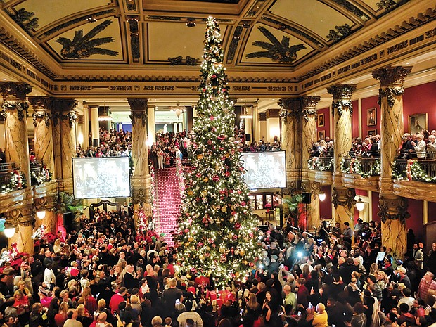 Jefferson starts joyous season // Hundreds of Richmonders, area residents and visitors kicked off the holiday season with the 30th Annual Tree Lighting on Monday at The Jefferson Hotel. The Downtown hotel was decked out with garlands, lights, poinsettias and a holiday scene crafted of gingerbread by Sara Ayyash, The Jefferson’s executive pastry chef.