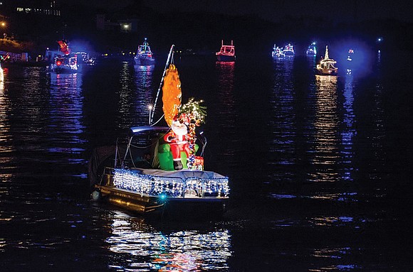 Boats lighted and decorated for the holidays will cruise down the James River this weekend at the 24th Annual James ...