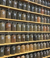 Jars of soil from sites where black people were lynched.