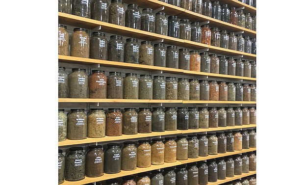 Jars of soil from sites where black people were lynched.