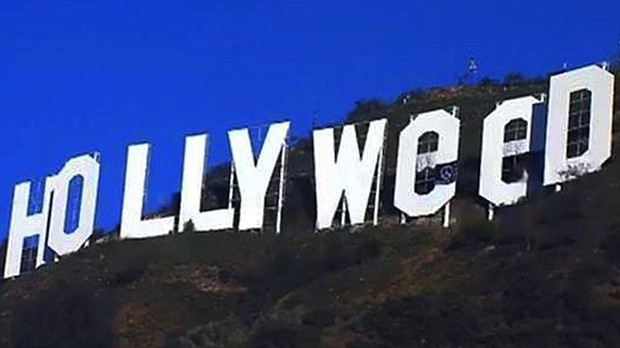 A prankster managed to change the iconic sign overlooking Los Angeles early Sunday to read "Hollyweed," said L.A. Police Officer Christopher Garcia, who works in the agency's security service division.