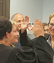 Kim Ogg was sworn in a private ceremony