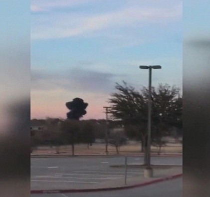 Cell phone image of plane crash site