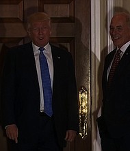 President-elect Trump with Ret. Gen. John Kelly who he chose to head the Department of Homeland Security. The battle over immigration policy has millions of people in the US unsure of whether they'll be able to stay in the country.