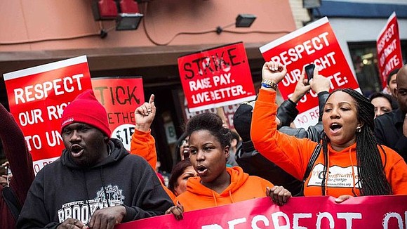 As workers in New York celebrated the new year, many of them were also celebrating for a different reason: it …