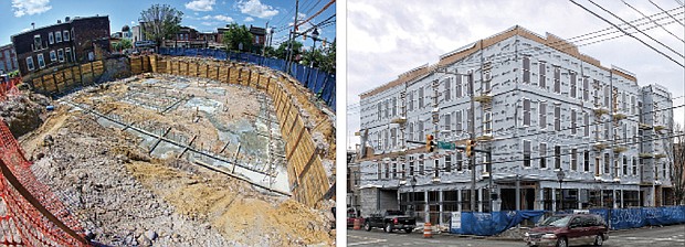 Cityscape //Last April, it was just a hole in the ground. Now the $6.3 million Eggleston Plaza is taking shape at 2nd and Leigh streets in Jackson Ward. When completed in 2017, the project will include 31 apartments and a first-floor restaurant. The building occupies the former site of Eggleston Hotel, one of the few places that civil rights leaders, entertainers and other African-Americans could stay during the era of segregation when most city hotels barred non-white guests. The old hotel collapsed and the site was cleared in 2009. The plaza sits across from the renovated Hippodrome Theater and the Taylor Mansion entertainment, restaurant and residential complex. The development includes another 10 townhouse-style apartments at 1st and Jackson streets that already are being rented.  