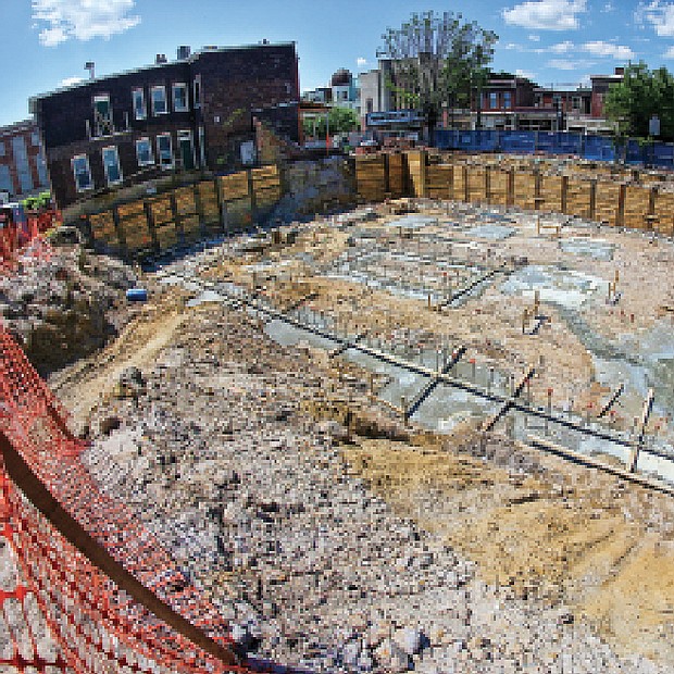 Cityscape //Last April, it was just a hole in the ground. Now the $6.3 million Eggleston Plaza is taking shape at 2nd and Leigh streets in Jackson Ward. When completed in 2017, the project will include 31 apartments and a first-floor restaurant. The building occupies the former site of Eggleston Hotel, one of the few places that civil rights leaders, entertainers and other African-Americans could stay during the era of segregation when most city hotels barred non-white guests. The old hotel collapsed and the site was cleared in 2009. The plaza sits across from the renovated Hippodrome Theater and the Taylor Mansion entertainment, restaurant and residential complex. The development includes another 10 townhouse-style apartments at 1st and Jackson streets that already are being rented.  