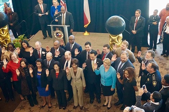 Rodney Ellis in one of his first acts as County Commissioner hosted a formal inaugural event at NRG Stadium Monday, …