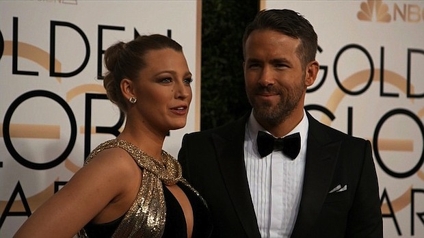 Blake Lively and Ryand Reynolds at the 74th annual Golden Globe Awards.