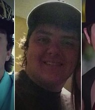 The bodies of three men who disappeared during a duck hunting trip on Texas' Gulf Coast have been found, authorities said Sunday, January 9, 2017. Authorities identified the hunters as Starett Burke (right) of Wallisville, Texas; Spencer Hall (center) of Mont Belvieu, Texas; and Chris Ruckman (left) from Dayton, Texas. Their bodies were recovered Saturday in a bay near Corpus Christi, the US Coast Guard said.