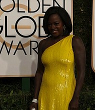 	Viola Davis at the 74th annual Golden Globe Awards.
