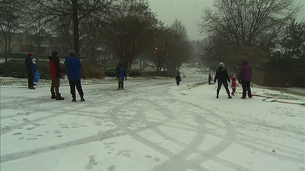 Snow in Raleigh, North Carolina