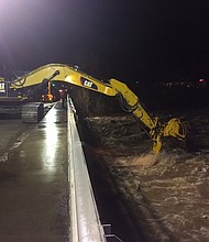 California, Nevada and other parts of the West were bracing Monday, January 9, 2017 for more flooding, mudslides and heavy snow after winter storms pummeled the region over the weekend. Pictured is an image of the flood in the streets of Nevada.