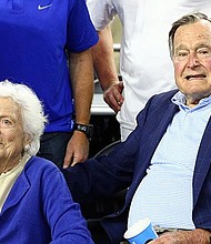 Former first couple George H. W. and Barbara Bush