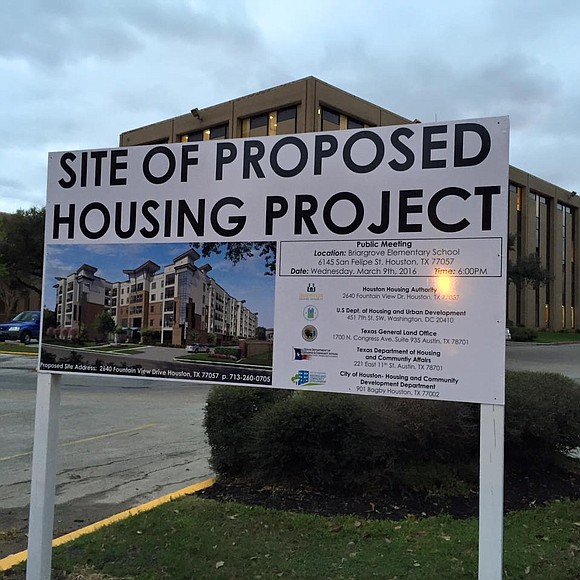 Housing and Urban Development letter of findings regarding the Houston Housing Authority project on Fountain View in the Galleria area. …