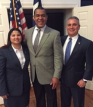 Burt Levine and his wife with State Rep. Jarvis Johnson