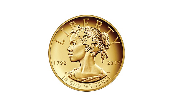 The U.S. Mint has unveiled a $100 gold coin featuring an African-American woman as the face of Lady Liberty for ...