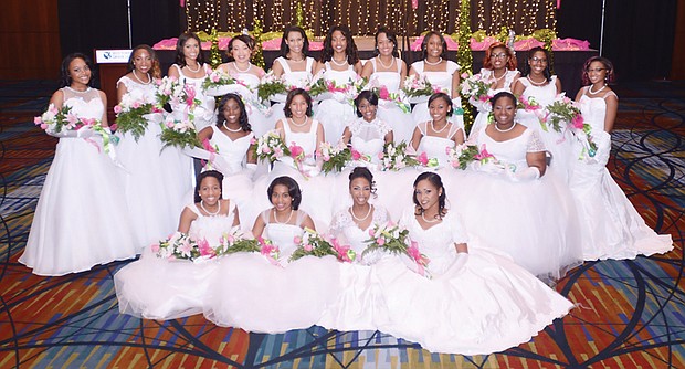 
The Upsilon Omega Chapter of Alpha Kappa Alpha Sorority 2016 Debutantes: Front row from left, Donae Jyleah Jones, Erin Crawford Beale, Illiana Nicole Harris and Sydni Nicole Friend. Middle row, from left, Elle Marsha Anderson, Jaiden Amari Hobbs, Jessica Alise Martin, LinNeasha Shadavea Henderson and Nadia Marlei Greene. Back row, from left, Lauren Taylor Parker, Sydney Alexandra McCain, Camryn Christina Green, Kree Alanis Small, Kyra Janae Walden, Kailyn Elise Small, Maylahn Sione Parsons, Tayler Alexis DeDeaux, Shanna Christina Adkins, Tocaia Karel Scott and Nia Chardae Easter.