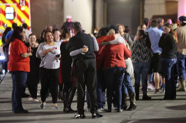 Employees and shoppers after San Antonio mall shooting