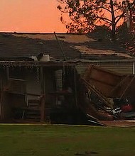 Across the South, communities are set to begin picking up the pieces as rough weather gives way to partly cloudy skies and moderate wind. One of the most chaotic scenes unfolded Sunday at the Sunshine Acres mobile home park near Adel in Cook County, Georgia.