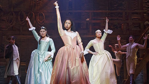 RENEE ELISE GOLDSBERRY, JASMINE CEPHAS JONES and PHILLIPA SOO, original cast members of the Tony Award-winning Broadway hit “Hamilton: An …