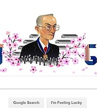 Google Doodle features a cartoon image of Fred Korematsu, an activist who fought against the internment of Japanese-Americans during World War II. It would have been his 98th birthday today.