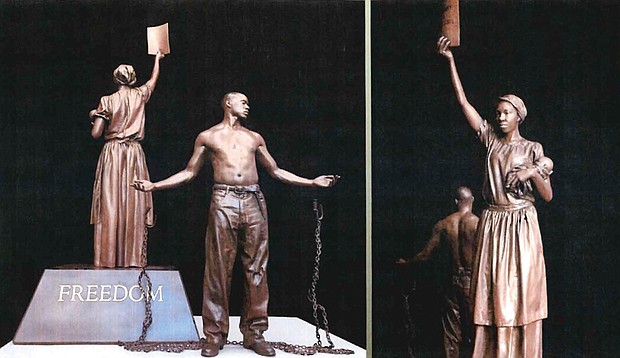 Renderings of Emancipation Proclamation and Freedom Monument