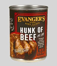 For the first time in its 82-year manufacturing history, Evanger issued a recall. It affects all Hunk of Beef products produced the same week as the tainted can.