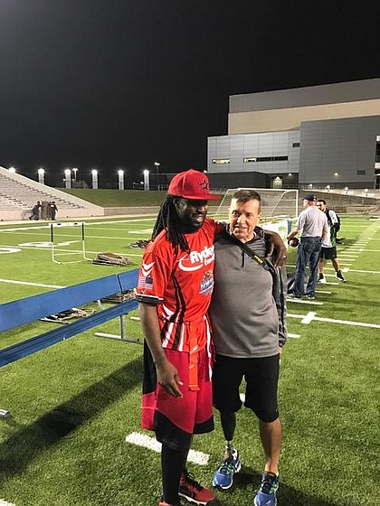 Former Indianapolis Colts running back Joseph Addai and Houston Sharpstown High School graduate 