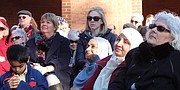 Supporters listen as U.S. Sen. Mark Warner, Congressman A. Donald McEachin of Henrico and Richmond area faith leaders call for support and solidarity for immigrants, refugees, religious freedom and diversity.   