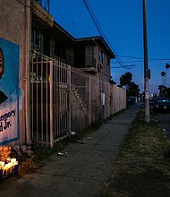 Ezell Ford street memorial (photo via latimes.com)